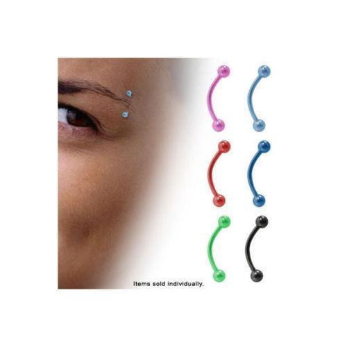 Eyebrow Rings Curved Barbell Anodized Titanium Tragus Rook 16G 5/16" Pack Of 20 Eyebrow Rings Curved Barbell Anodized Titanium Tragus Rook 16G 5/16" Pack Of 20